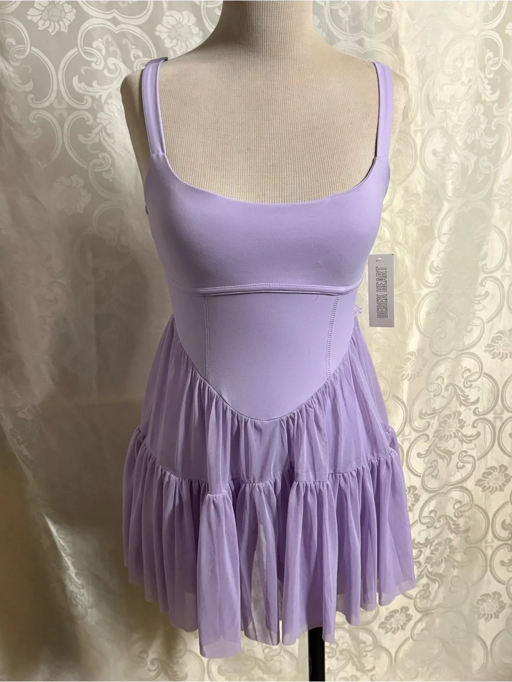 NWT- Derek Geart corset pirouette mini athletic  dress with skirts size m - Picture 12 of 16
